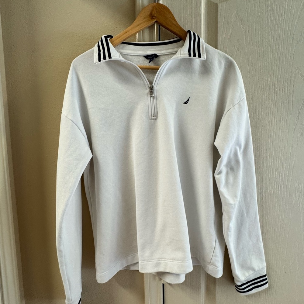 Nautica White Quarter Zip